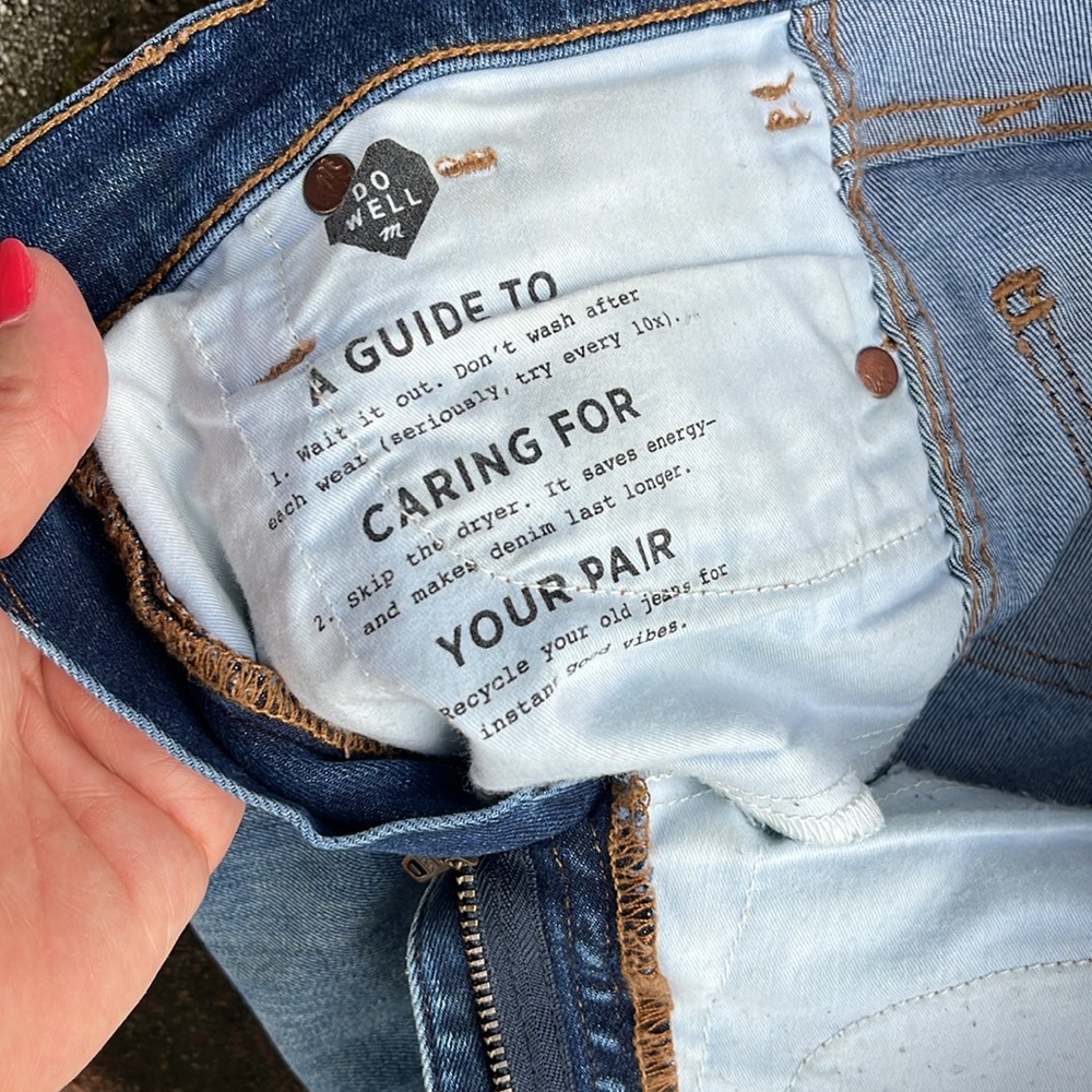 Madewell high rise skinny Blue Jeans Size 24T - Picture 7 of 7